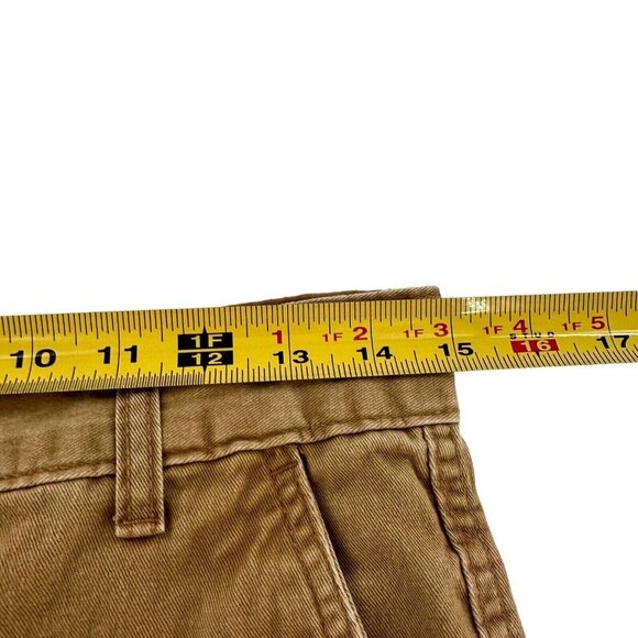 Faded Glory Mens Khaki Casual Cotton Shorts Size 28 chino summer Preppy Beige - Picture 3 of 9